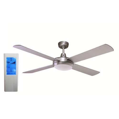 Rotor 52 inch LED Ceiling Fan in Brushed Aluminium and White Touch Pad Remote - Picture 4 of 4