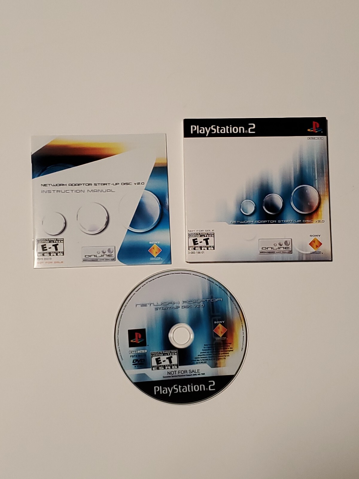 Network Adapter StartUp Disc V2.0 Sony Playstation 2 PS2 Complete in