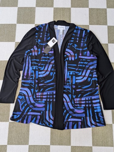 Joseph Ribkoff UK 16 Abstract Print Long Sleeve Lightweight Cover Up - Picture 2 of 13