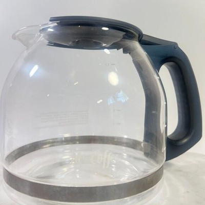 Mr Coffee 12 Cup Replacement Glass Carafe Pot With Black Handle & Lid 5.5'' tall