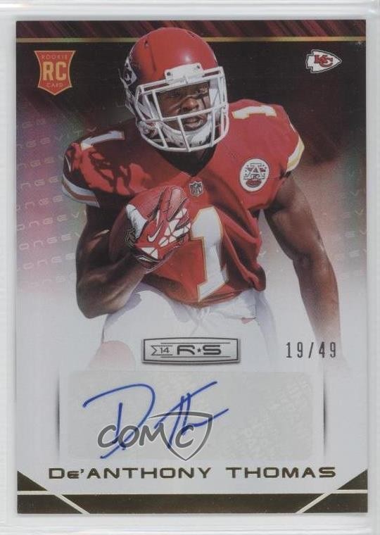 2014 Panini Rookies & Stars 19/49 De'Anthony Thomas #128 Auto RC 0f8