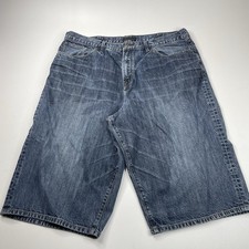 Sean John Premium Denim Men's Sz 42 Baggy Jean Shorts Cotton Logo Y2K Hip Hop