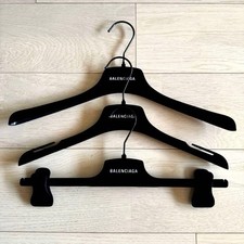 BALENCIAGA 3-piece Hanger Set in Black Velour 24281