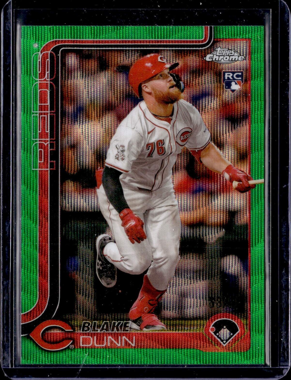 2025 Topps Chrome Blake Dunn #161 Green Wave /99 Cincinnati Reds RC