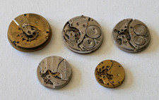 Lot of 5 Antique Waltham Pocket Watch Movements   For Parts/Repair   As Is