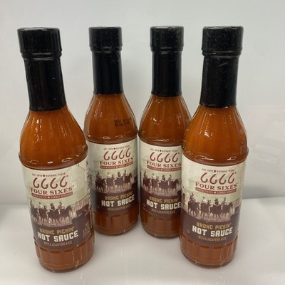 4X Four Sixes Bronc Pickin' Hot Sauce with a Jalapeno Kick 6 Oz