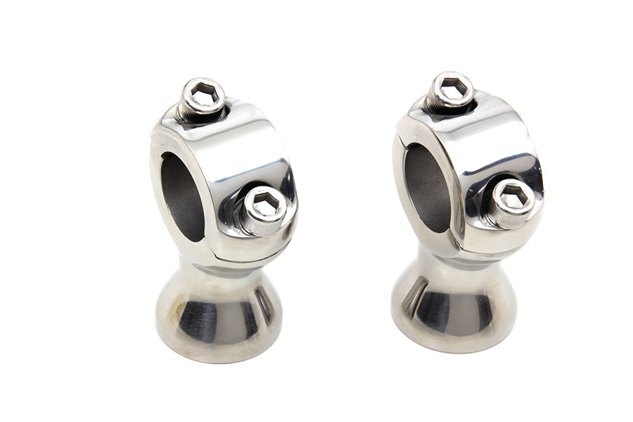 1-3/4 inch Polished Stainless Steel Speed Freak Riser Set fits Harley Davidson