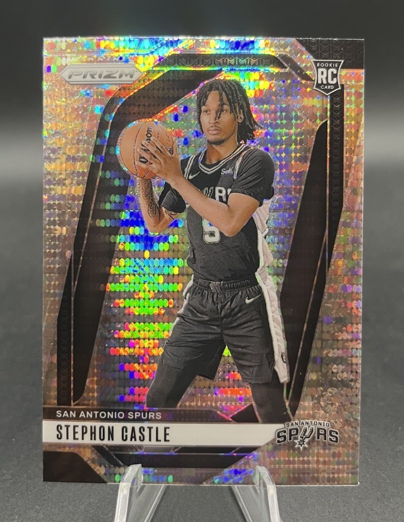2024-25 Prizm STEPHON CASTLE Silver Pulsar Rookie Card RC Spurs #234