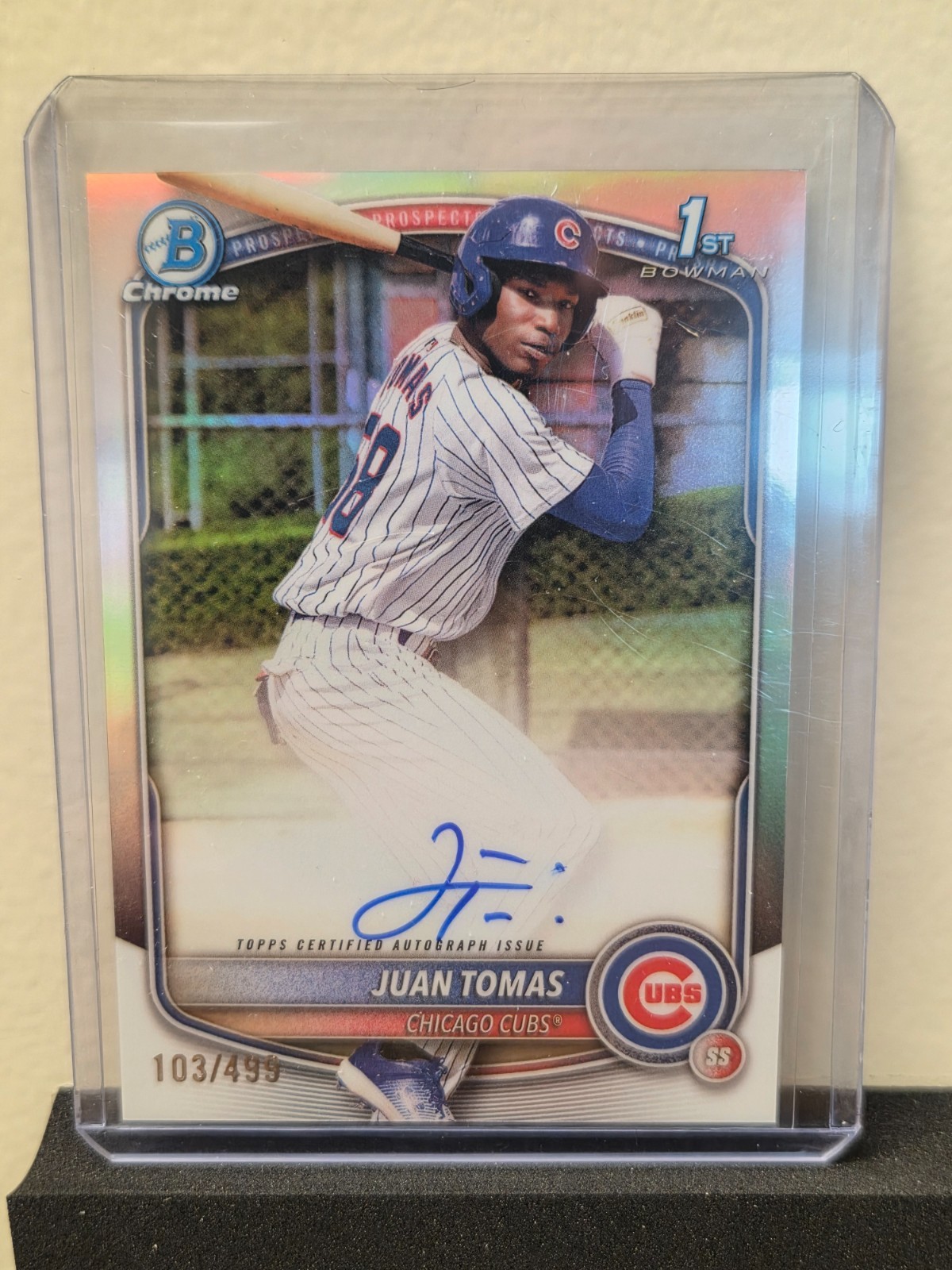 2025 Bowman Chrome - Juan Tomas 1st Bowman Refractor Auto /499 #CPA-JT
