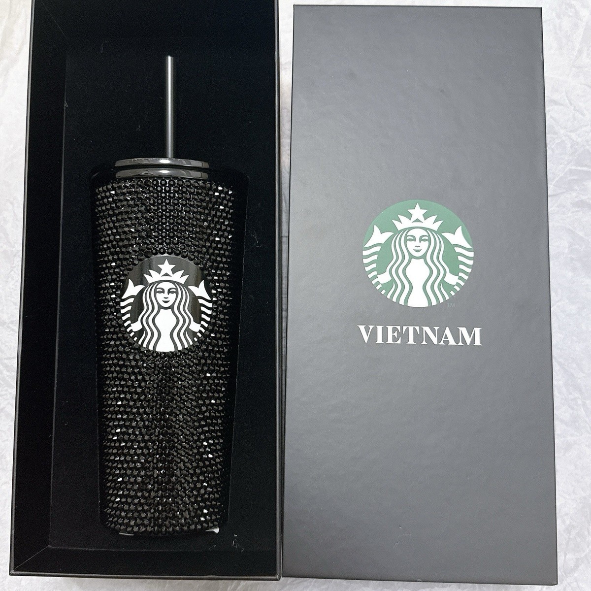 Starbucks Vietnam Stainless Steel Cold Cup Tumbler Rhinestone 473ml Black |  eBay