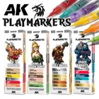 AK Interactive: PLAYMARKERS - Acrylic Paint Marker - 34 Markers - Singles & Set