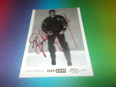 Bobby Brown US Sänger signed signiert autograph Autogramm auf Foto in person
