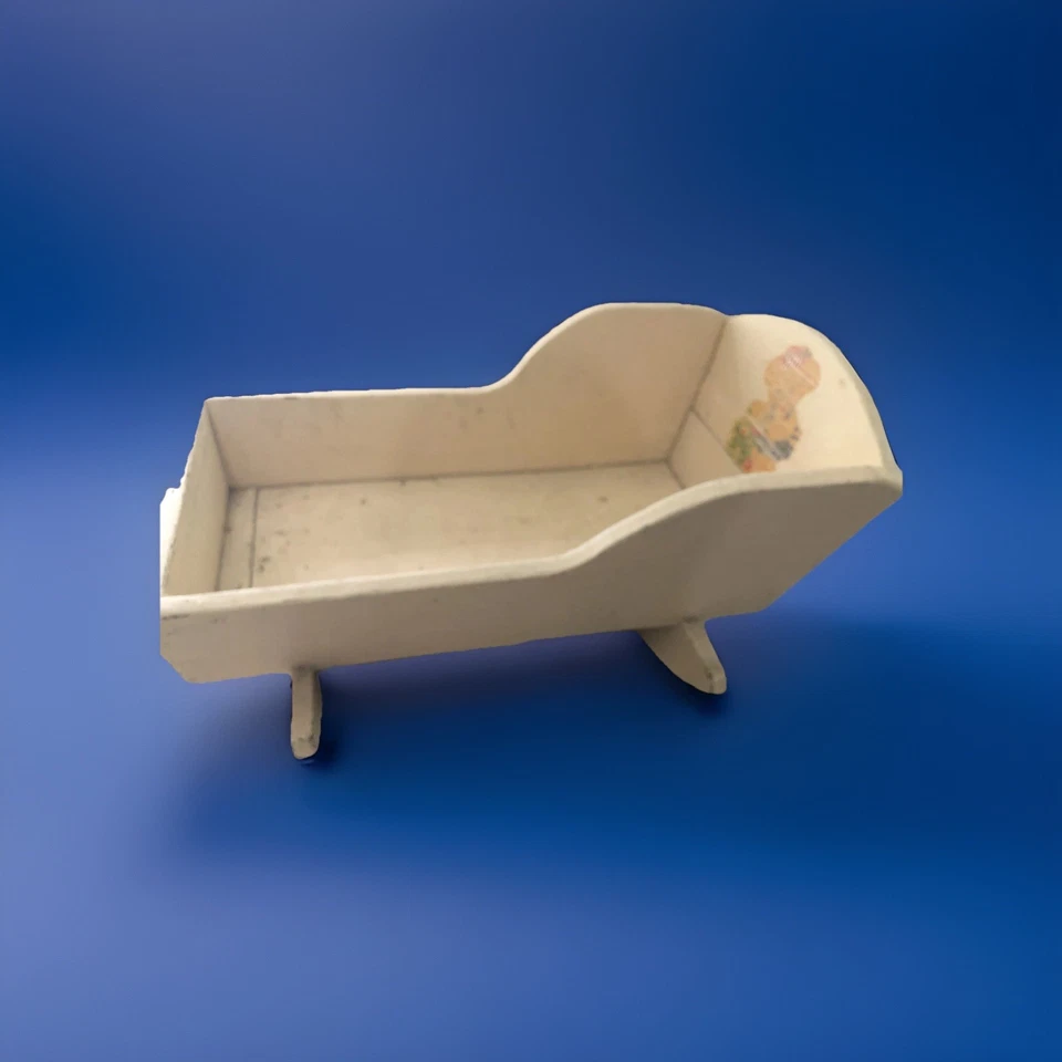 Antique Handmade Collectible Baby Rocking Cradle - Image 2 of 4