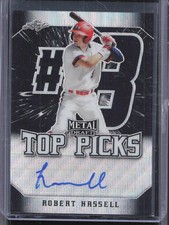 2020 Leaf Metal Draft #TP-RH1 Robert Hassell Top Picks Auto Black Wave #/7
