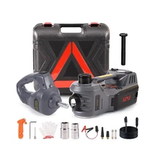 EFFIROSO Portable 5 Ton 12V Electric Car Jack Kit Hydraulic Floor Jack with I...