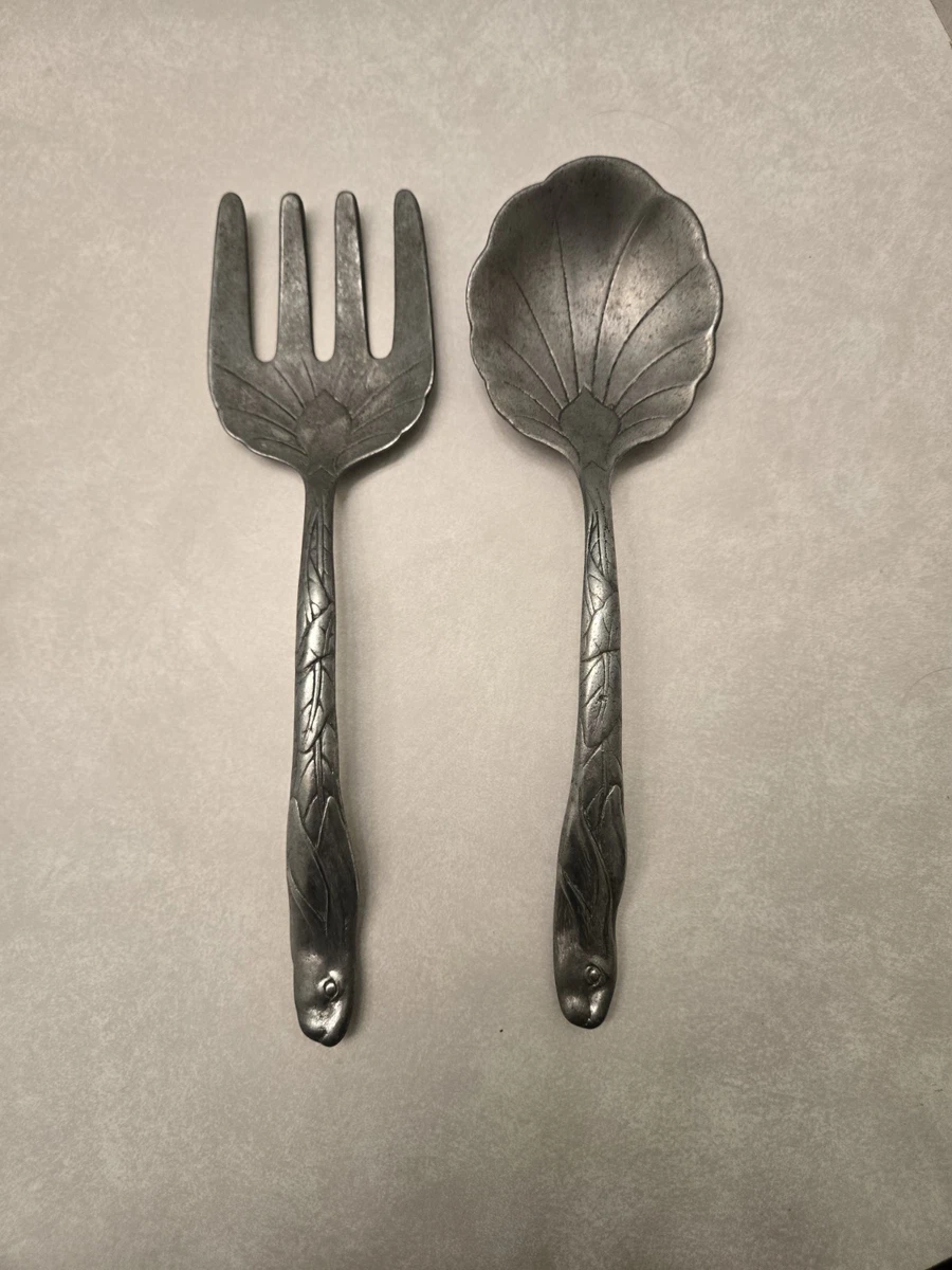 ANTIQUE フォーク&スプーン Collectible Serving Fork & Spoon Metalware for sale | eBay