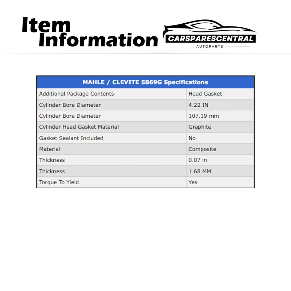 Прокладка головки блока цилиндров двигателя для Ford F-350 7,3 л 1988-1994 2x - Изображение 4 из 4