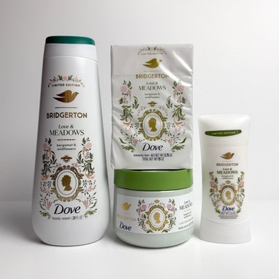 *Love & Meadows Set of 4* Dove x Bridgerton Body Wash Scrub Bar Soap Deodorant