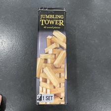 Cardinal Games Jumbling Tower Game with 46 Solid Wood Blocks