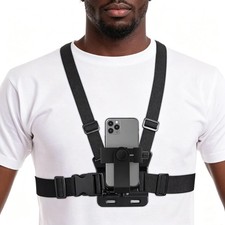 Mobile Chest Mount Harness Strap Holder Cell Clip for Recording VLOG/POV, Uni...