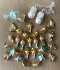 Department 56 Mini Glass Baby Ornaments and 2 Lg Carriage & Baby Shoes *Lot 28* — photo 2