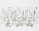 Anchor Hocking Berwick Boopie Wine Glasses Set 7 Vintage Bubble Stem 5.5”