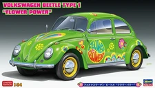 Hasegawa 20488 1:24 Volkswagen Beetle Type 1 Flower Power Car Plastic Model Kit