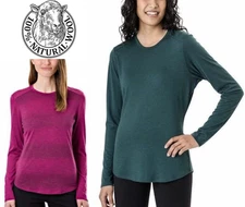 NEW Segments Women's Merino Wool Long Sleeve Top Shirt Teal, Pink M, L