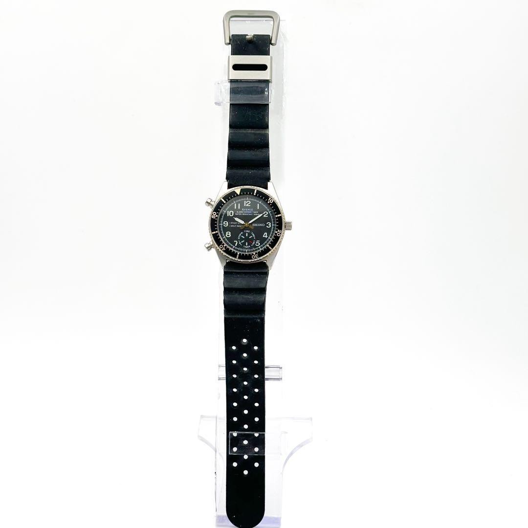 SEIKO Avenue 8M26 6000 Quartz Watch Black Dial 35MM Case 18MM Lug