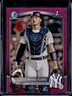 2025 Bowman Rafael Flores Chrome Fuchsia Wave Refractor 1st #/199 Yankees
