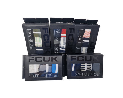 FCUK Herren Boxershorts 3er Pack NEU verpackt S M L XL Baumwolle Geschenk Weihnachten