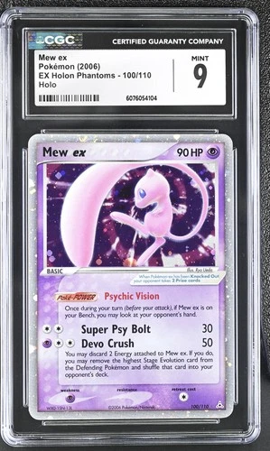 CGC 9 MINT Mew ex 2006 EX Holon Phantoms 100/110 Holo Pokemon Card