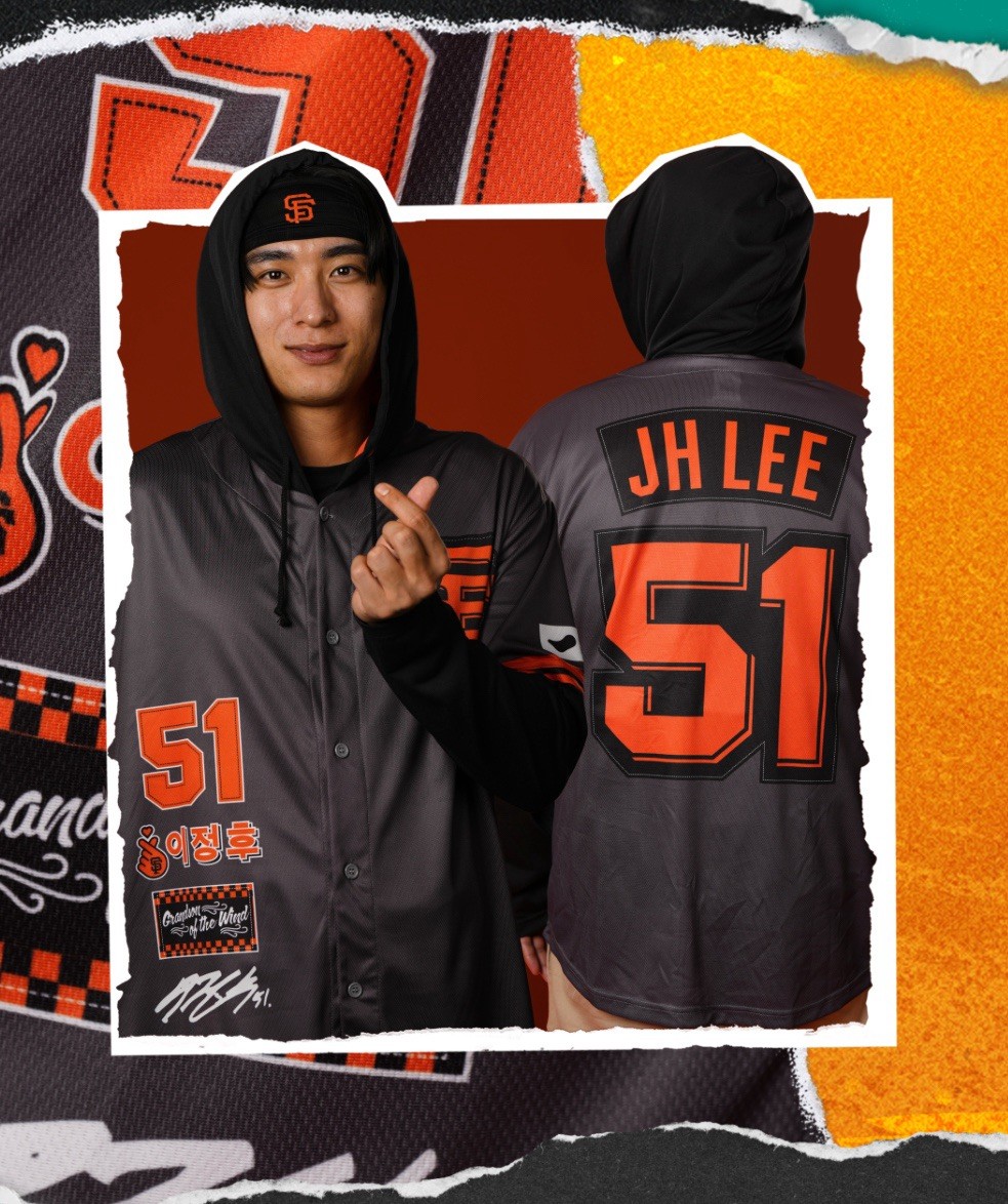 San Francisco Giants 2025 Jung Hoo Lee Hooded Jersey sz Medium 6