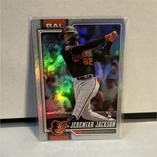 2026 Topps Series 1 Jeremiah Jackson Orioles #277 Rainbow Refractor Rookie Card. rookie card picture