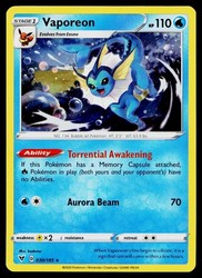Vaporeon 030/185 Vivid Voltage Cosmos Holo Promo