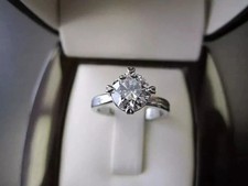 2ct Round Cut Lab Created Diamond Women's Engagement Ring 14K White Gold Plated