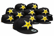 10x Rockstar Energy Cap Snap Basecap Back berretto nero unisex berretto BMX