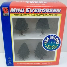 Life Like 1941 Mini Evergreen Trees  (Pack of 4)