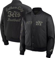 Nike Men's New York Jets NFL Rivalries Varsity Wool Leather Jacket 2XL XXL  $750