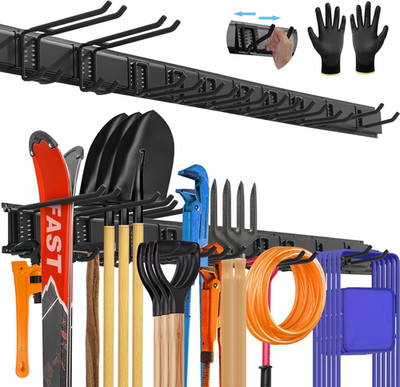 64'' All-Metal Garage Tool Organizer Wall Mount   Heavy-Duty Tool Rack Holds 680