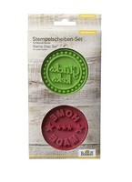 Birkmann Stempel-Set GlüCkskeks & Homemade 2 Keks Stempelscheiben Silikon Ø 7Cm