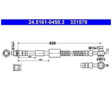 Bremsschlauch vorne links für Peugeot 308 1 4A CC 4B | 24204481