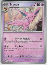 Espeon 033/131 Prismatic Evolutions Master Ball Reverse Holo