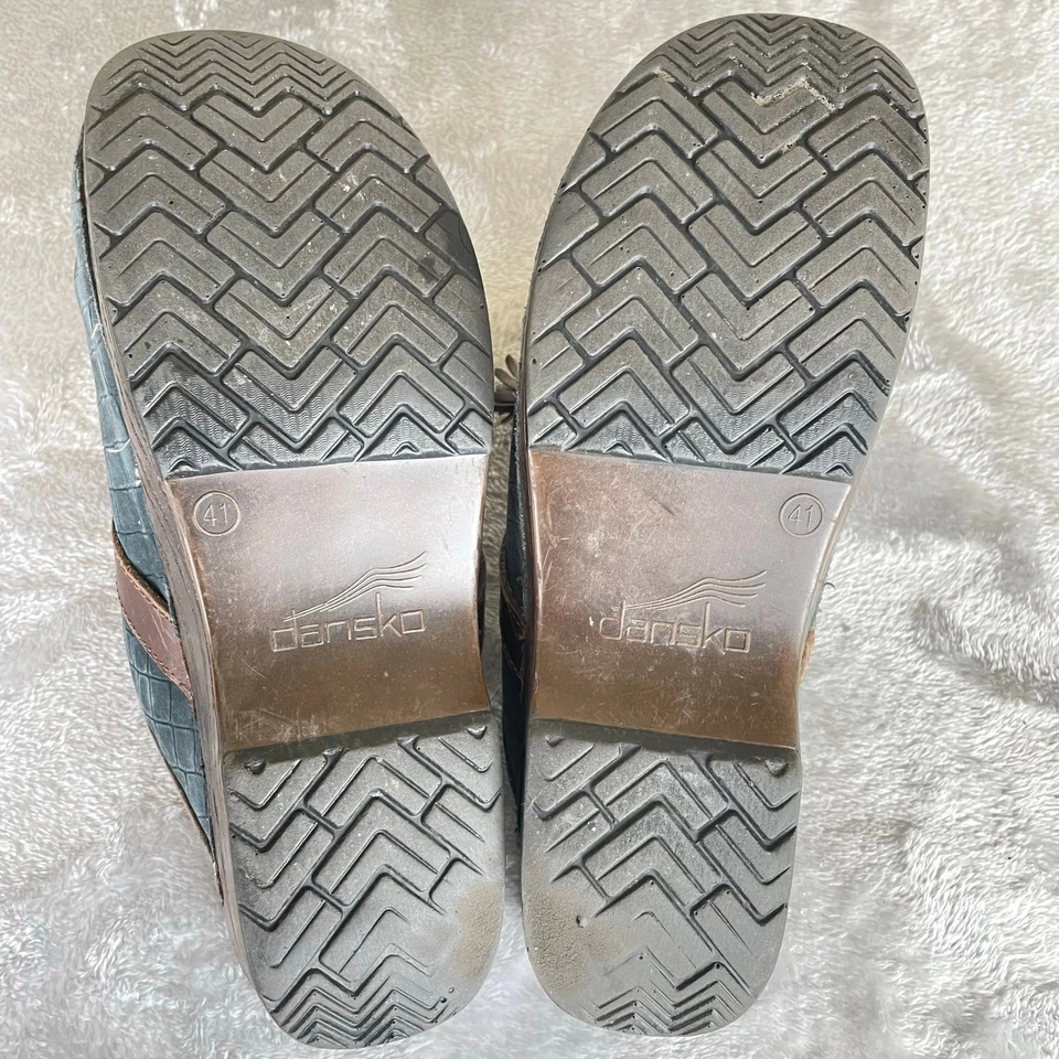 Tamancos femininos vintage Dansko anos 90 Y2K tamanho 41 camurça robusta caprichoso boho grunge  - Imagem 3 de 4