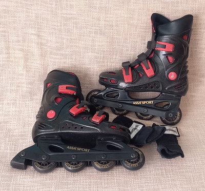 Kinder  Inline Skates Rollschuhe Assa Sport Größe 36 & Handschutz