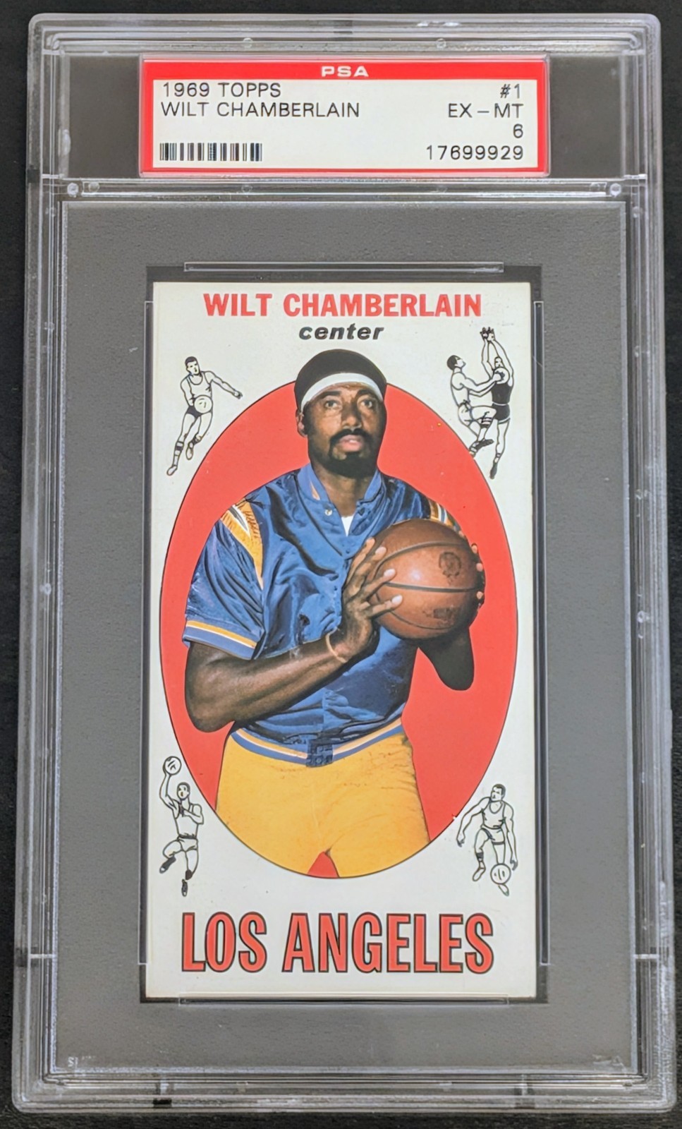 1969 Topps Basketball #1 Wilt Chamberlain PSA 6