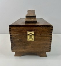 Vintage Wooden Shoe Shine Box With Contents
