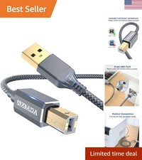 Universal 15ft USB 2.0 A-B Cable for Printers  Scanners - Fast Data Transfer