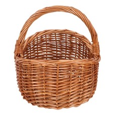 Handwoven Willow Hamper Wicker Basket with Handle Decorative Storage Flower