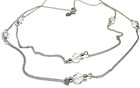 VINTAGE Designer AVON Faceted CRYSTAL Bead STATION Curb 30" Curb NECKLACE — photo 2